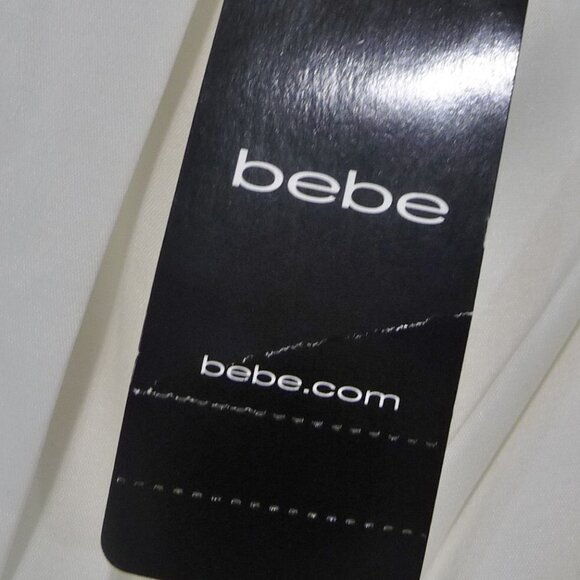 BEBE Lace Inset Trench Vest MEDIUM - Picture 10 of 12